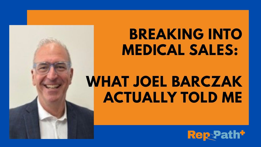 Medical sales recruiter interviewing Joel Barczak on breaking into the industry, sharing real-world advice on transferable skills, resilience, and career growth strategies.