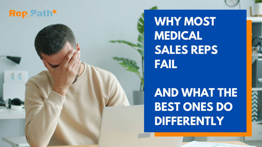 Medical sales representative meeting with surgeon, discussing strategy and building professional relationship.
